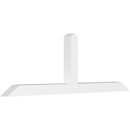 Ekena Millwork Portland Architectural Grade PVC Gable Bracket, 108"W x 36"H x 6"D x 6"F, 8/12 Pitch GBP108X36X0606POR00